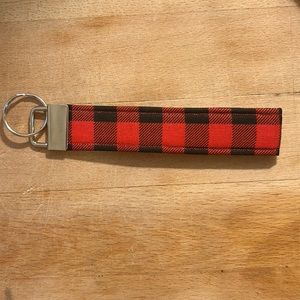 Red & Black Plaid Handmade Keychains